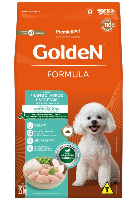 Golden Fórmula Cães Adulto Mini Bits Frango e Arroz 15 kg