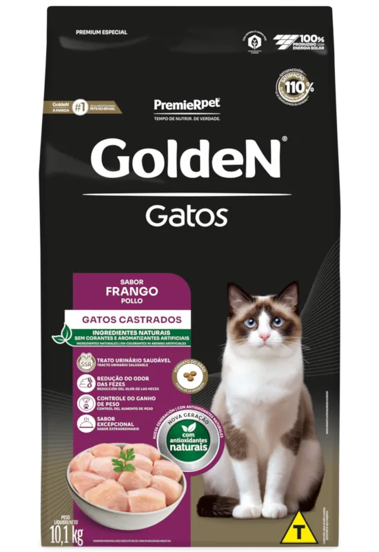 GoldeN Gatos Castrados Frango 10 kg