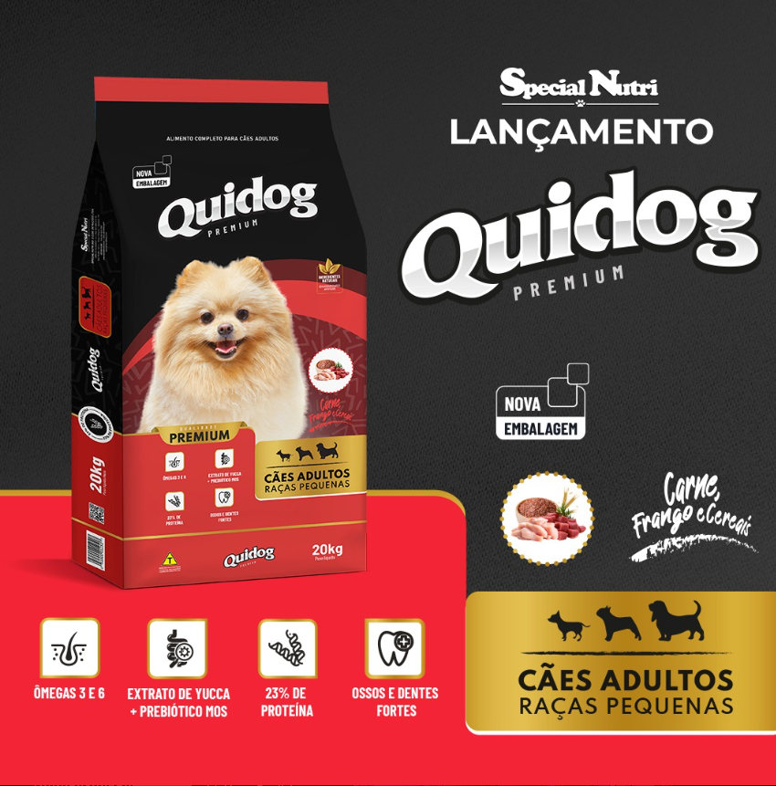 Ração Premium Quidog Performance Cães Raças Pequenas 7 kg