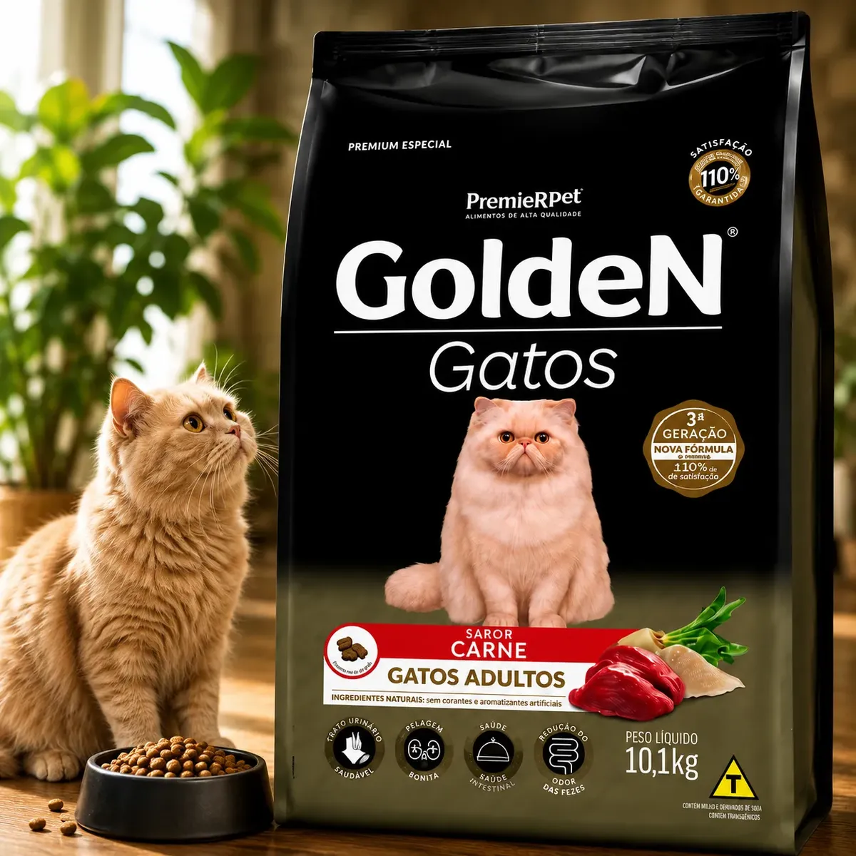 Golden Gatos Adultos Carne 10kg
