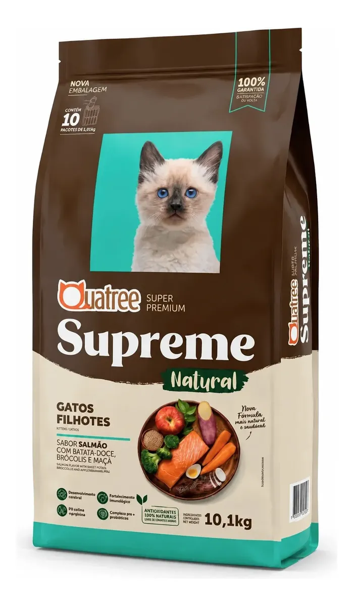 Ração Quatree Supreme Gato Filhote Salmão E Batata Doce 10kg