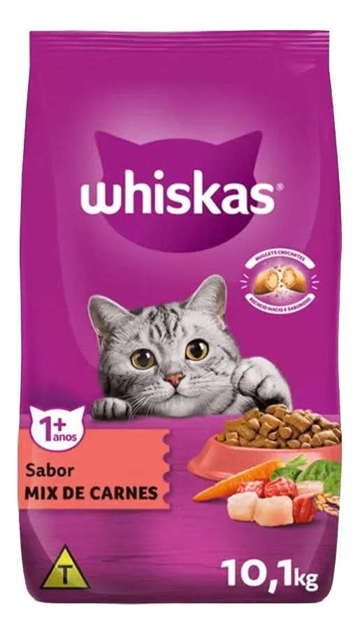 Ração Whiskas Adulto Mix De Carnes 10,1kg