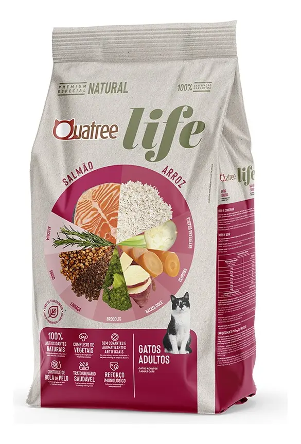 Ração Quatree Life Gatos Ad Salmão 20kg