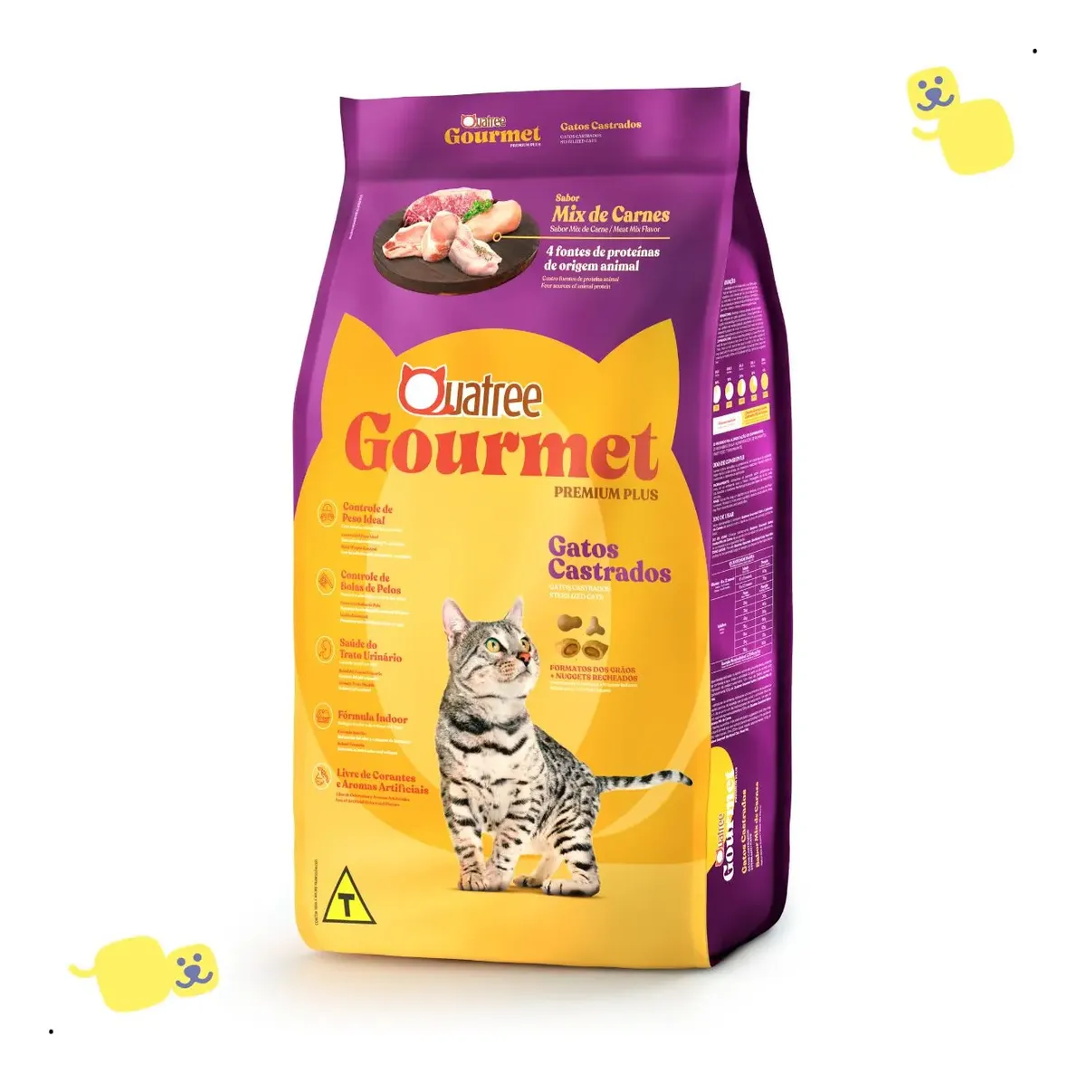 Quatree Gourmet Gatos Castrados Mix Carne 10,1kg