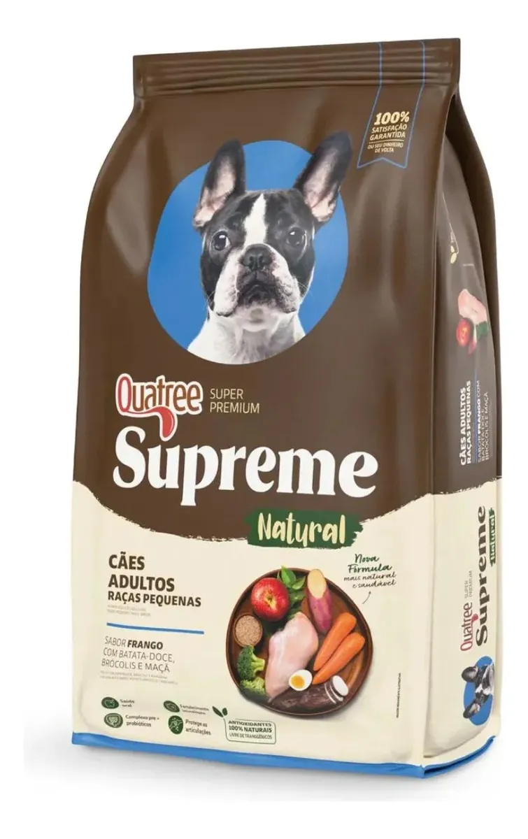 Ração Quatree Supreme Natural Cães Adultos Raças Pequenas 10kg