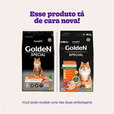 GoldeN Special Gatos Adultos Sabor Frango e Carne 10kg
