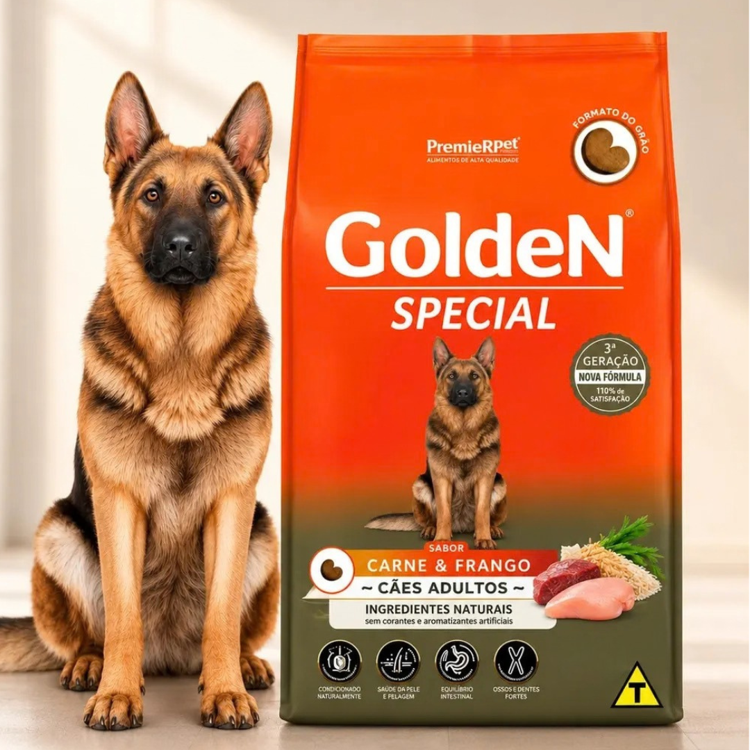 Ração Golden Special Raças Grandes Sabor Carne E Frango 15kg